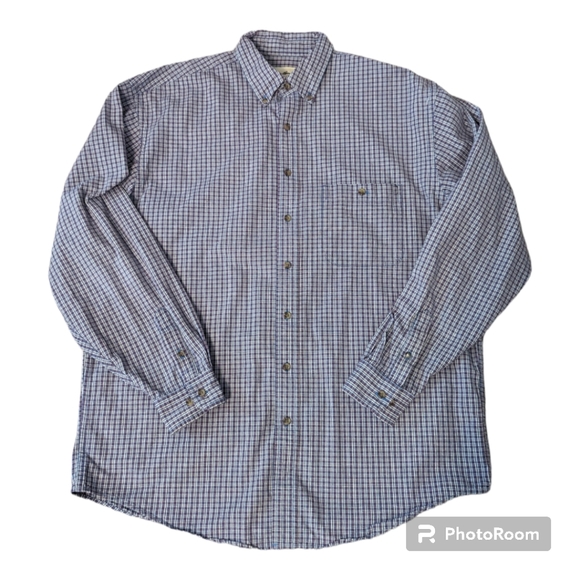 Eddie Bauer Other - Eddie Bauer Cotton Blue Red PlaidButton Down Collar Long Sleeve Shirt. Men's LT